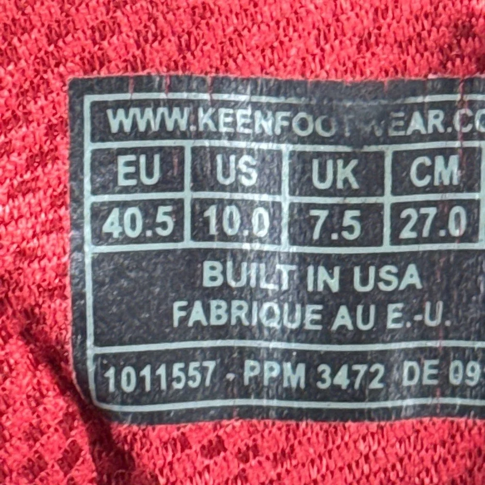 KEEN Hiking Shoes Womens 10 US Brown Red Leather Trail Sneakers Gorpcore Outdoor